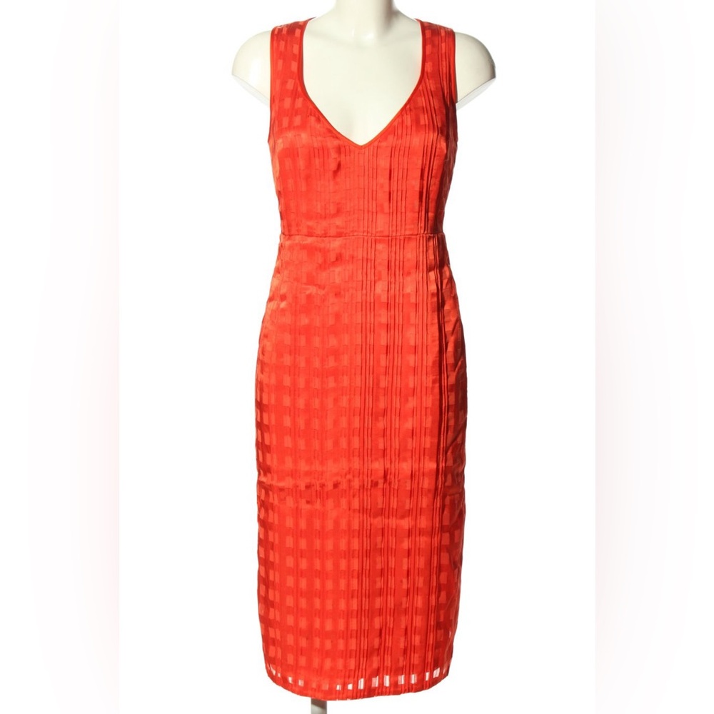 Diane Von Furstenberg Red Sheath Midi Dress